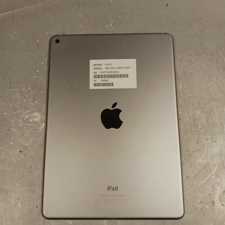 APPLE IPAD AIR 2 SPACE GREY - MODEL A1566
