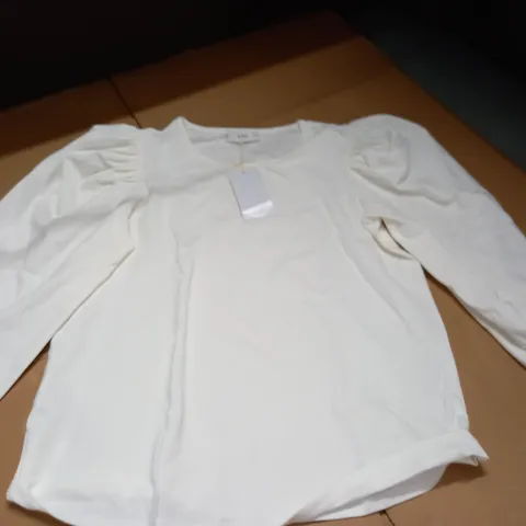 MNG WHITE BLOUSE WITH PUFFED SLEEVE - SIZE M