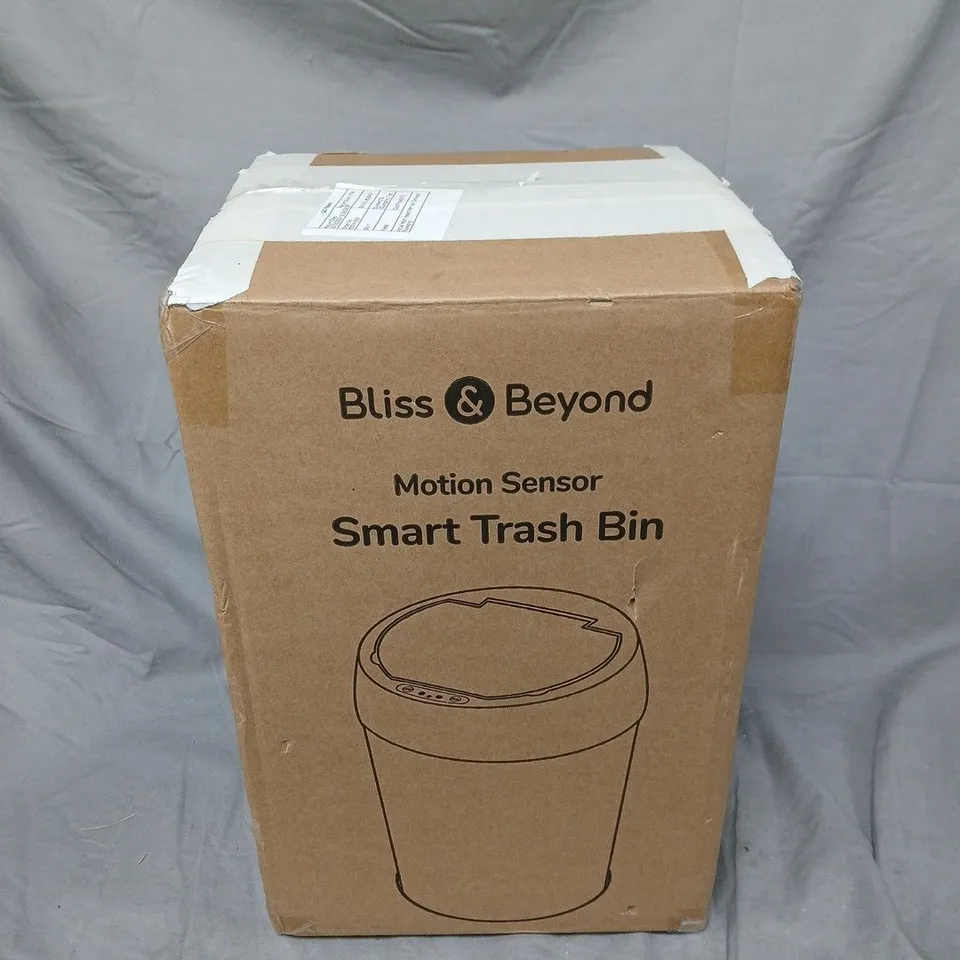 BOXED BLISS & BEYOND MOTION SENSOR SMART TRASH BIN