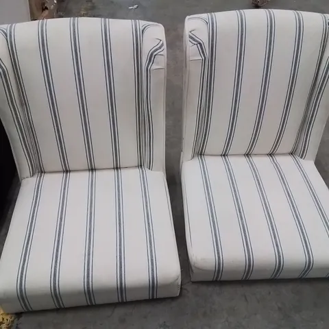 SET OF 2 FABRIC UPHOLSTERED SIDE/DINING CHAIRS 