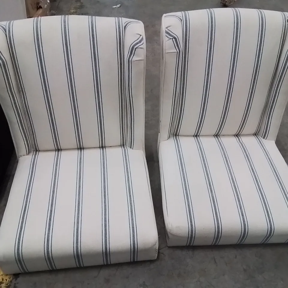 SET OF 2 FABRIC UPHOLSTERED SIDE/DINING CHAIRS 
