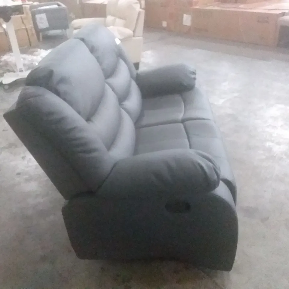 DESIGNER SORRENTO GREY 2 SEATER RECLINER SOFA