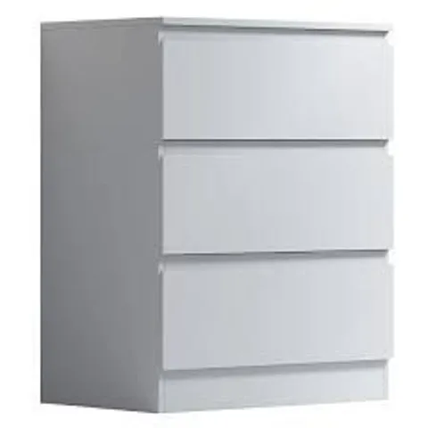 BOXED STORA 3 DRAWER CHEST - WHITE MATT (1 BOX)