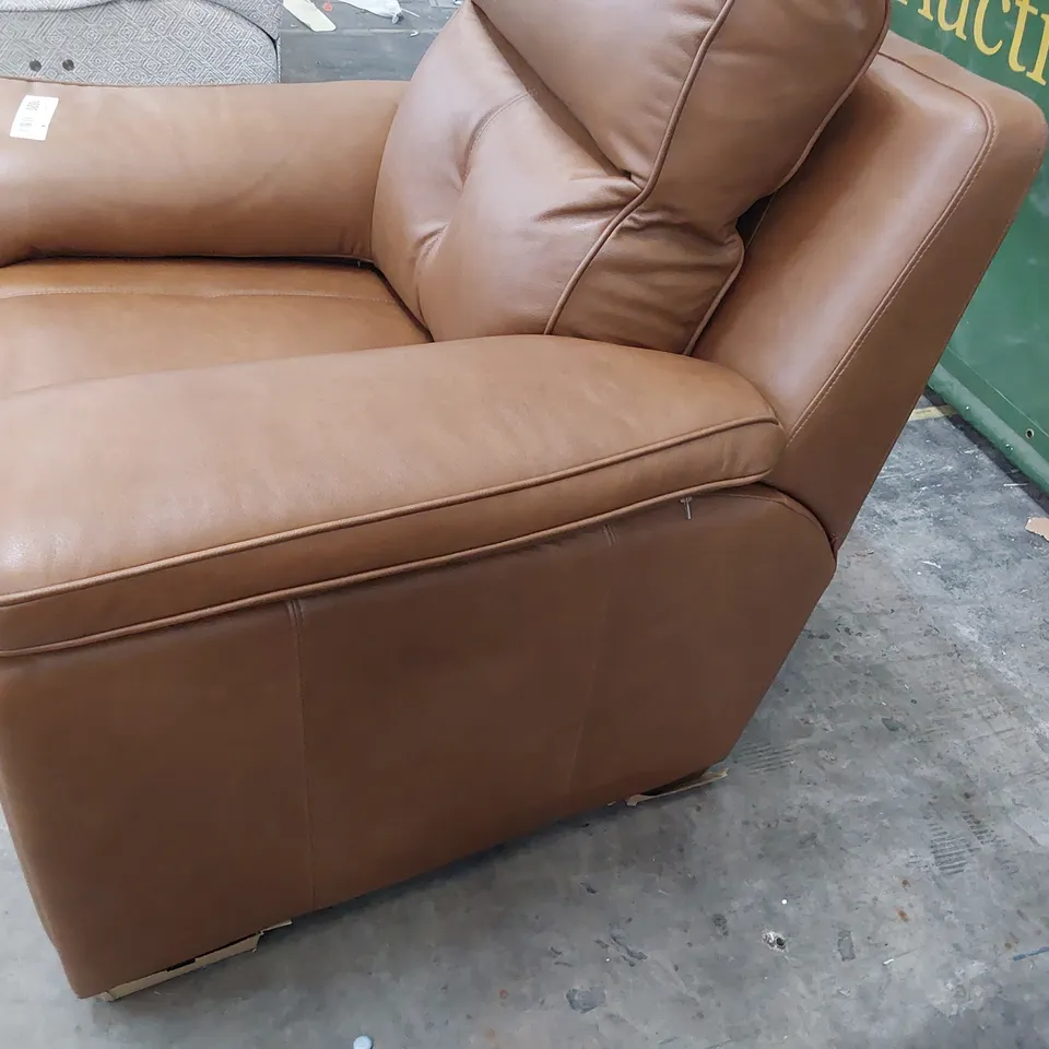 QUALITY BRITISH DESIGNER G PLAN HANNINGTON ARMCHAIR DALLAS TAN LEATHER 