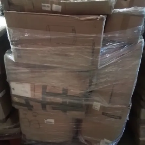 PALLET OF ASSORTED HOUSEHOLD GOODS AND PRODUCTS TO INCLUDE; TRASH CAN,SHOE BOX,DRYER RACK