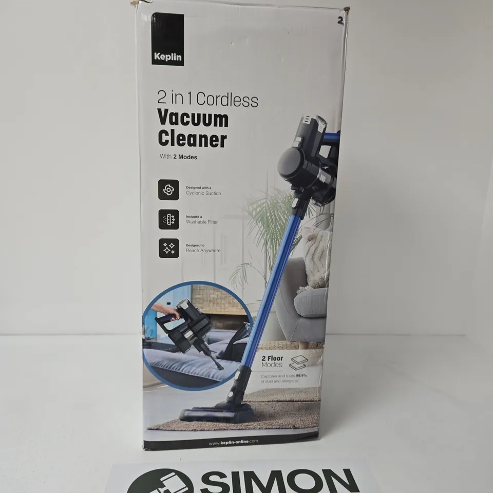 KEPLIN 2-IN-1 CORDLESS VACUUM CLEANER – BOXED
