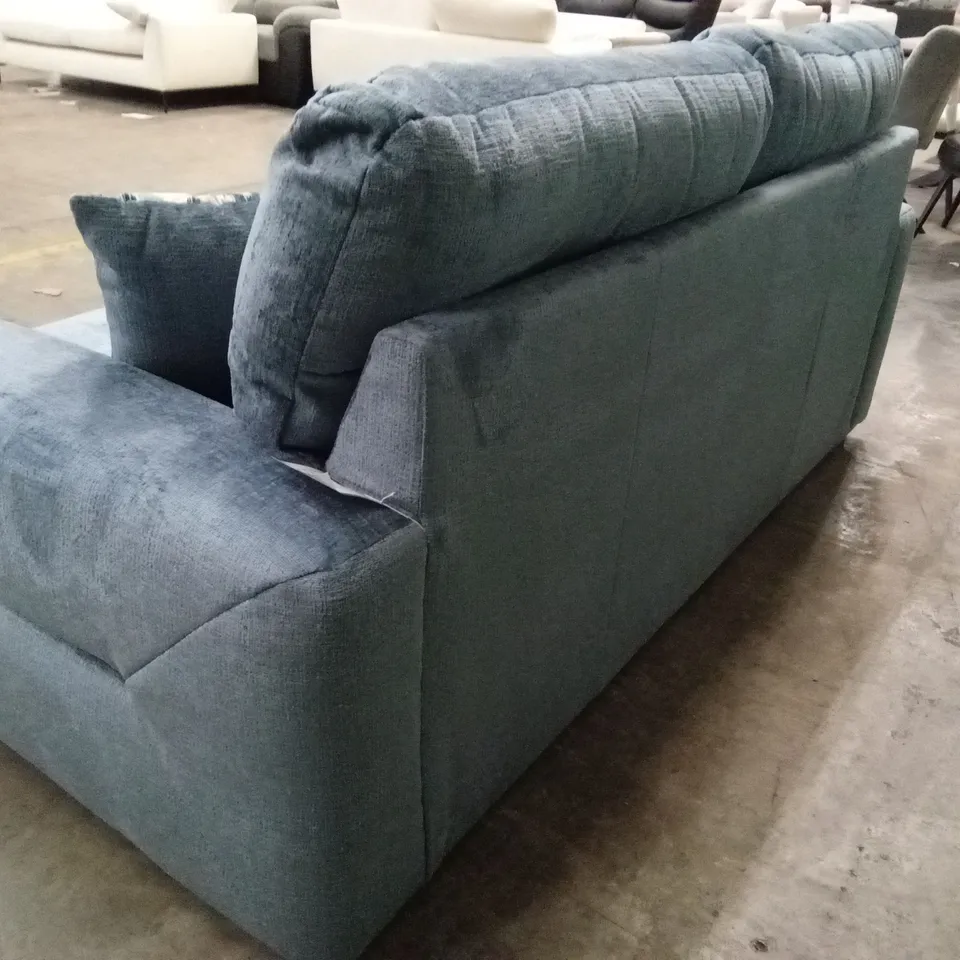 MELROSE FABRIC 3 SEATER SOFA - BLUE RRP £1349