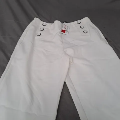 PRINCIPLES PETITE CREPE IVORY TROUSERS - 10