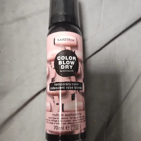 BOX OF APPROXIMATELY 24 MATRIX COLOR BLOW DRY TEMPORARY COLOR SPRAY –IRIDESCENT  ROSE BLONDE, 70ML 