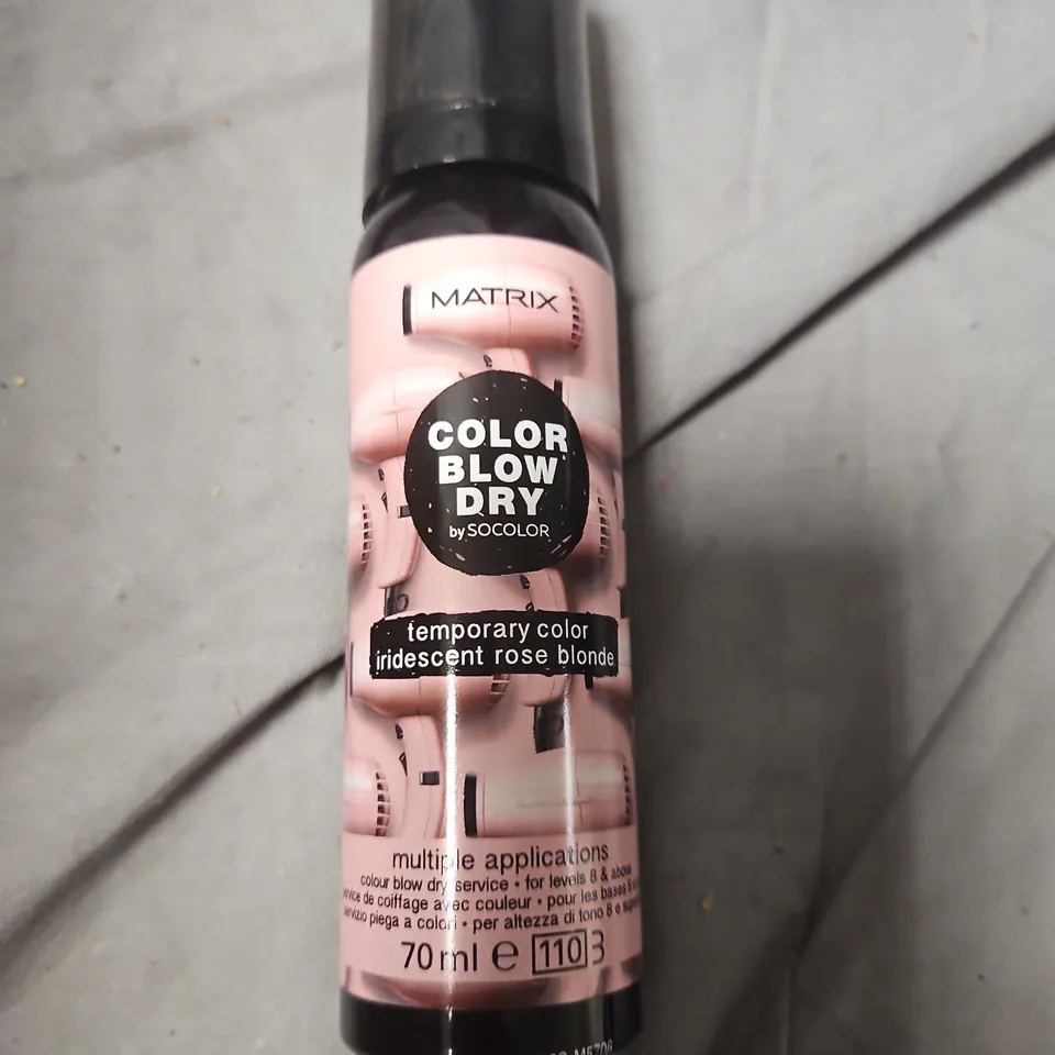 BOX OF APPROXIMATELY 24 MATRIX COLOR BLOW DRY TEMPORARY COLOR SPRAY –IRIDESCENT  ROSE BLONDE, 70ML 