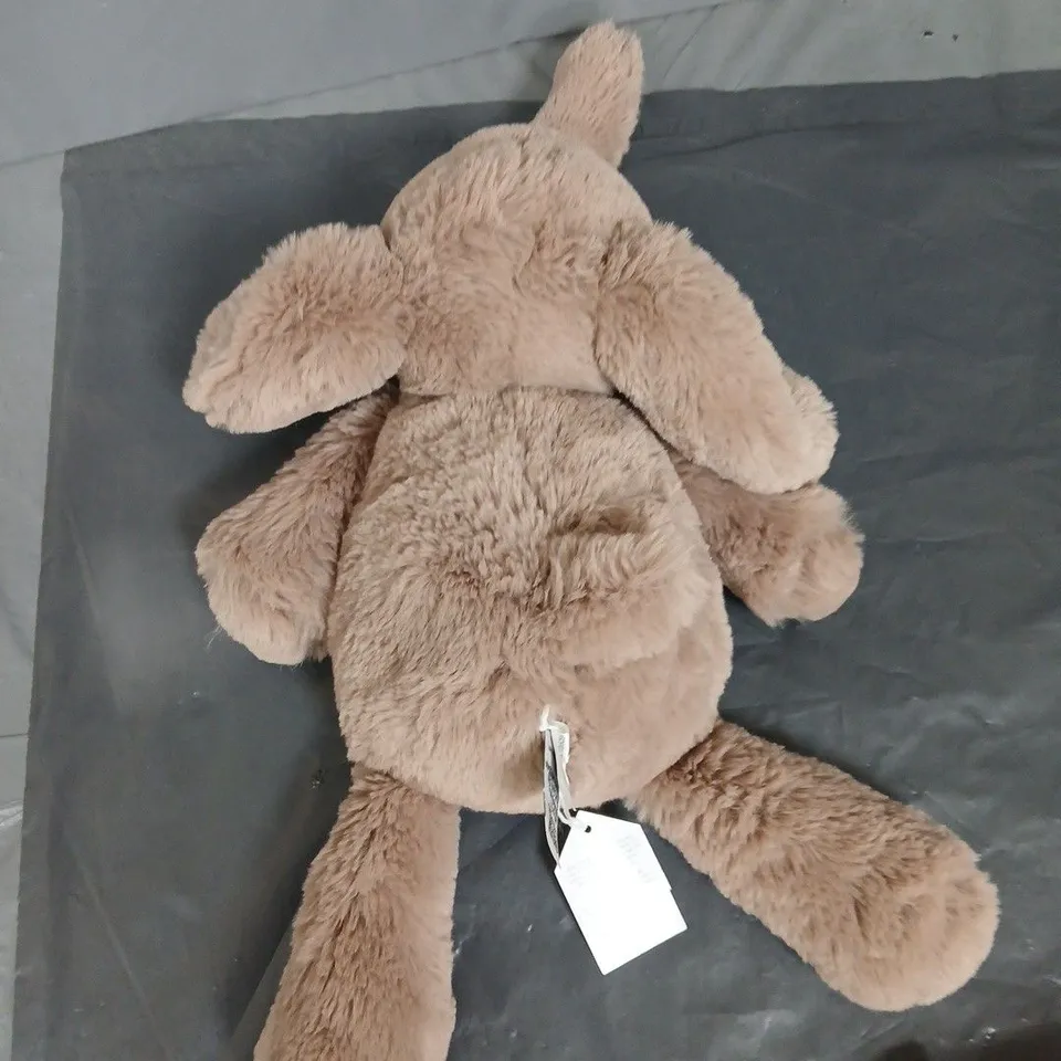 JELLY CAT SMUDGE ELEPHANT PLUSH TOY – BROWN WITH TAGS