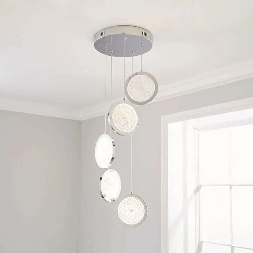 BOXED DUNELM CORA CLUSTER DISC 5 LIGHT CEILING LIGHT