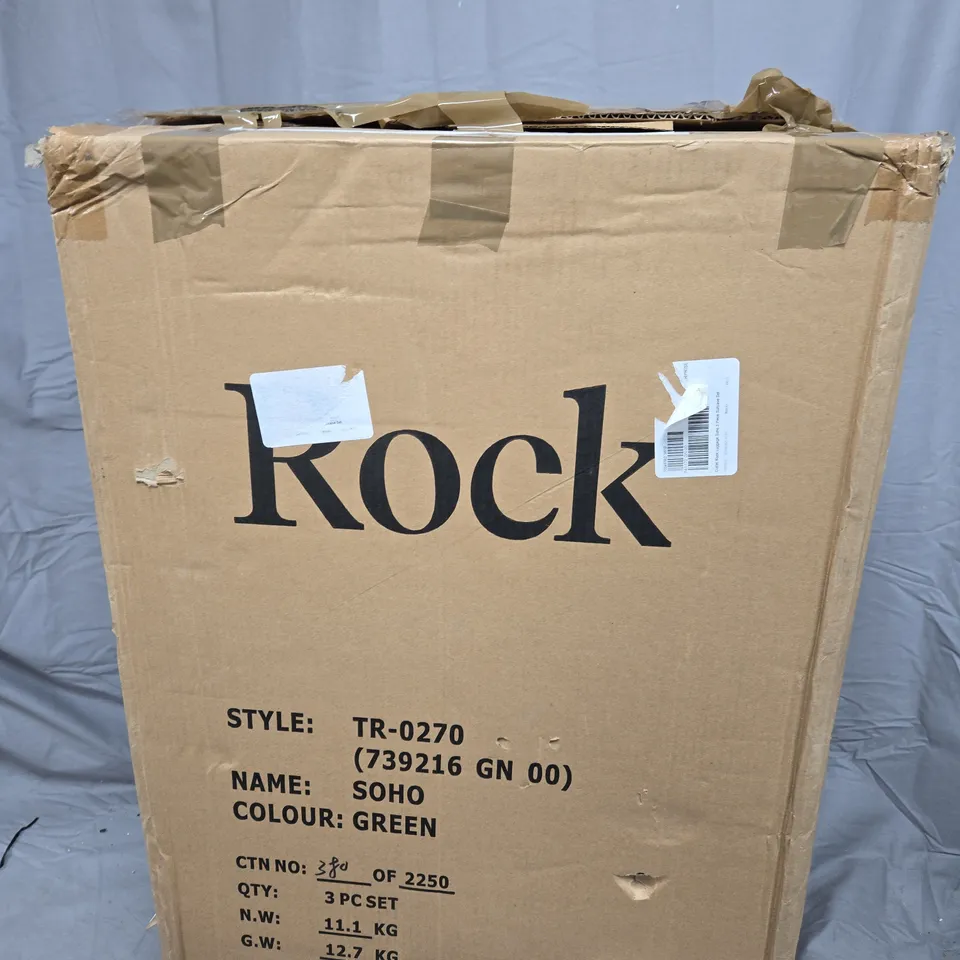 OUTLET ROCK LUGGAGE SOHO 3 PIECE SUITCASE SET 