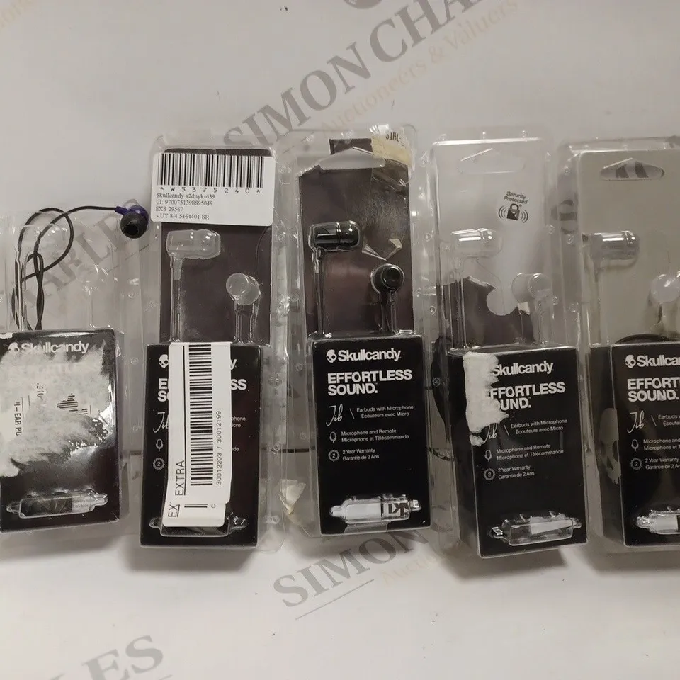 5 X SKULLCANDY JIB WIRED EARPHONES