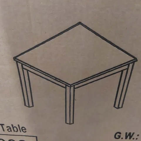 BOXED OAK SOLID WOOD DINING TABLE (1 BOX)