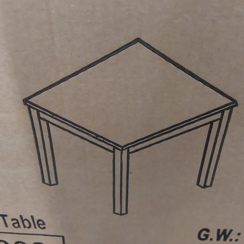 BOXED OAK SOLID WOOD DINING TABLE (1 BOX)