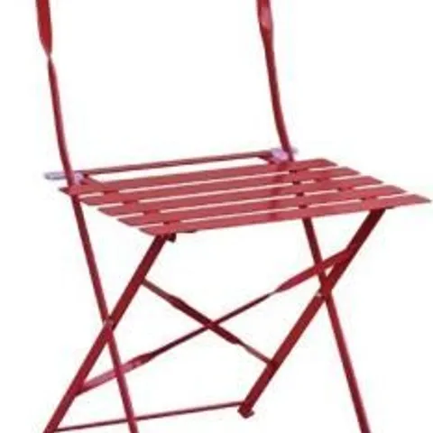 BOXED BOLERO PERTH PAVEMENT STYLE FOLDING CHAIRS RED (2 PACK)