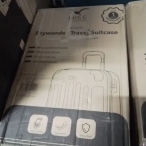 BOXED LUGG SKYWANDER TRAVEL SUITCASE CREAM WITH BROWN 