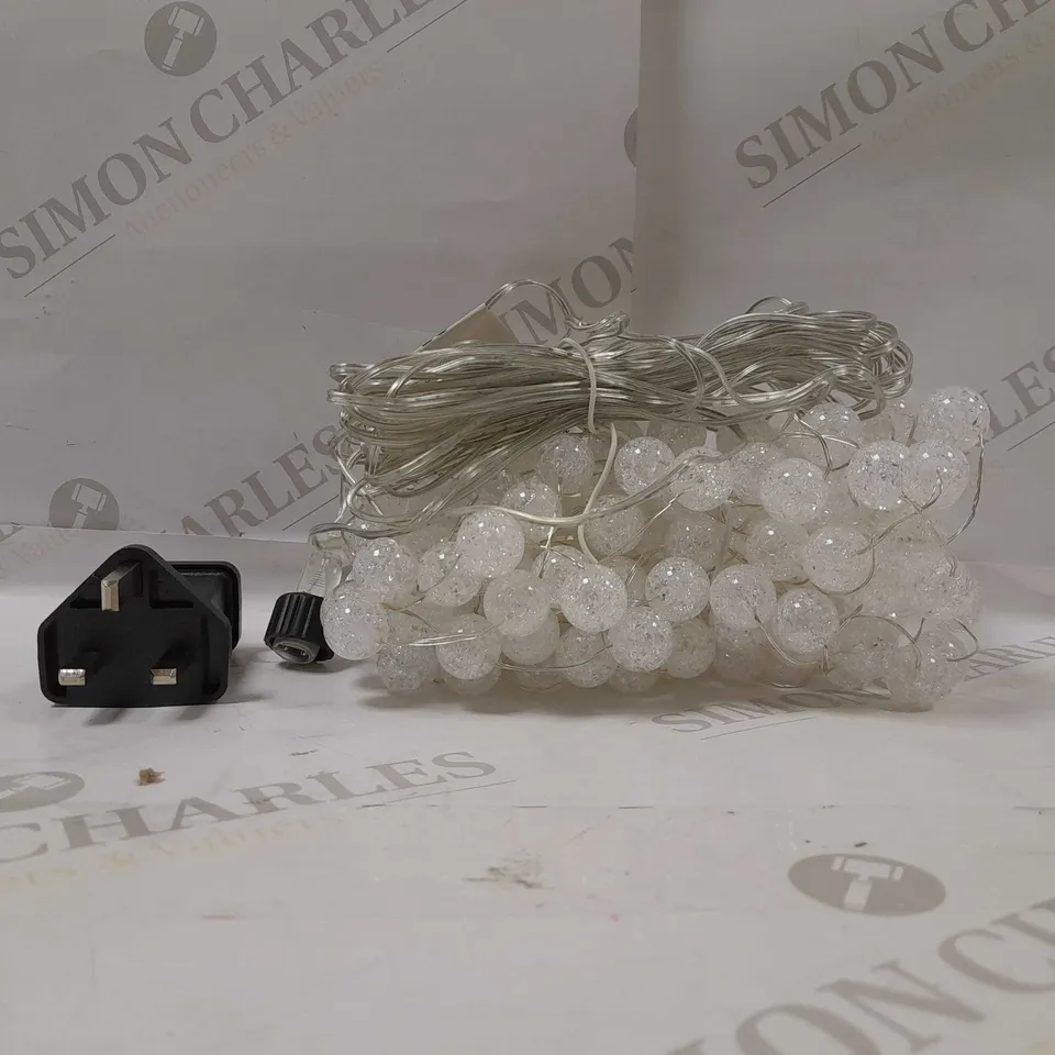 160 FROSTED SNOWBALL LIGHTS-MULTICOLOURED LED