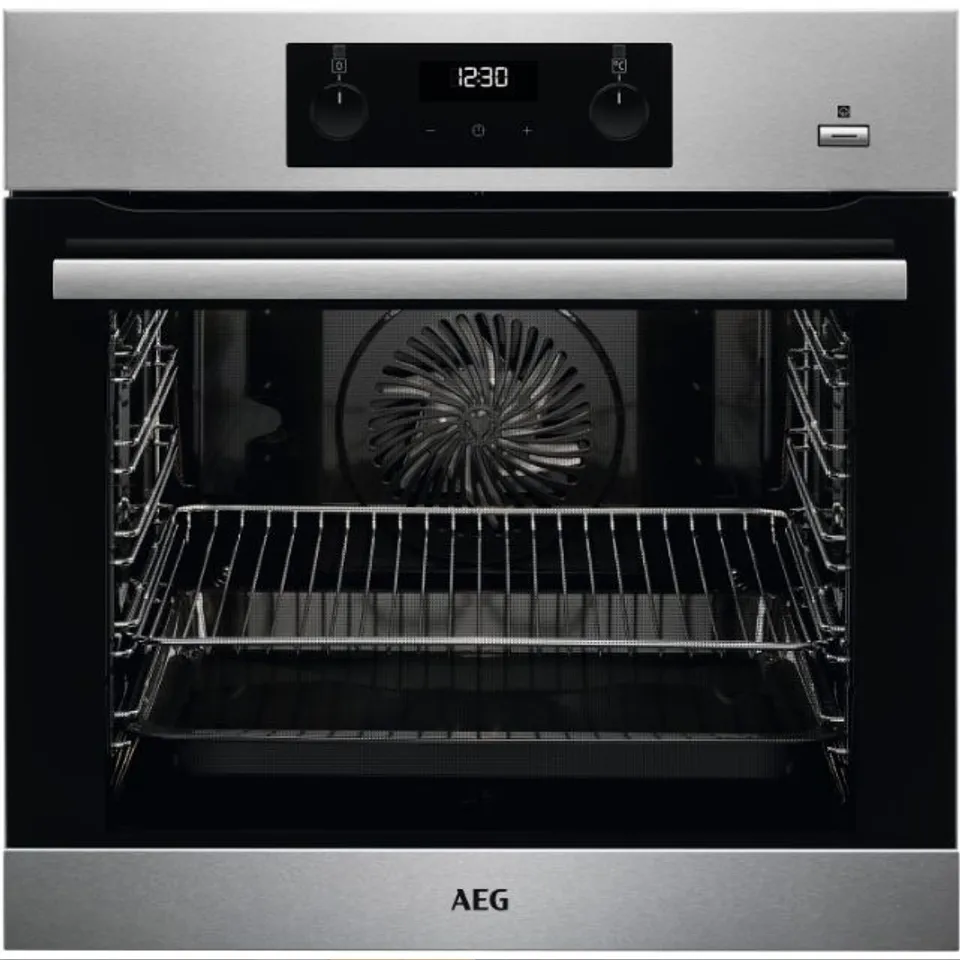 AEG 6000 SERIES BES35501EM 72L BUILT-IN ELECTRIC SINGLE OVEN - STAINLESS STEEL - A RATED