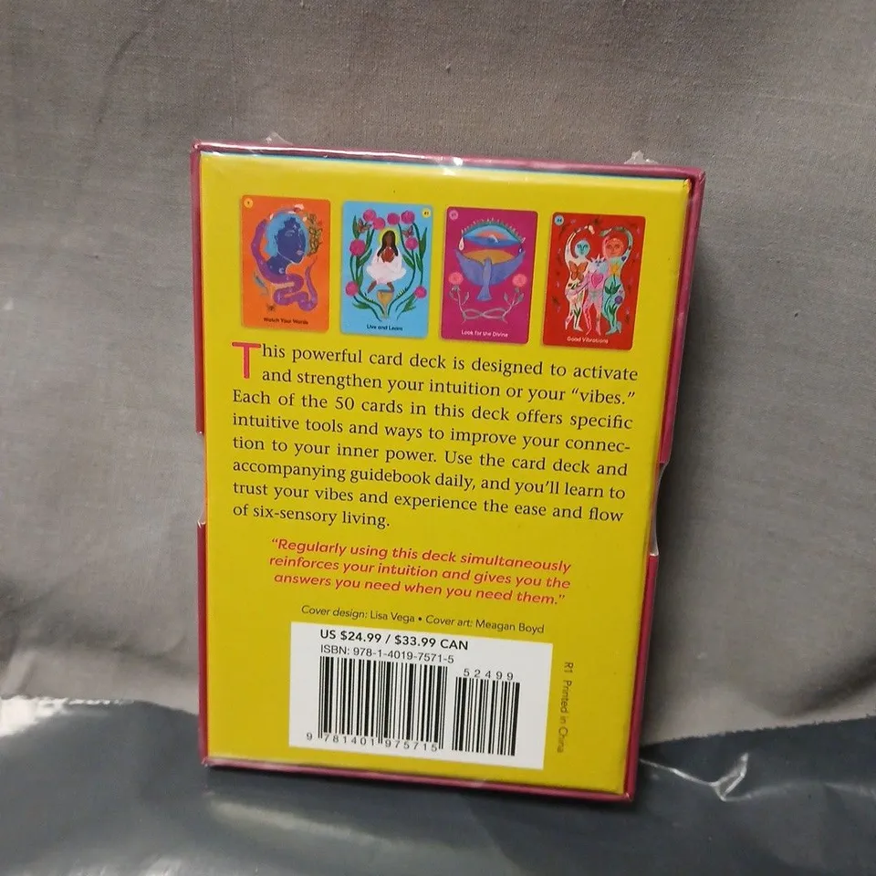 SEALED TRUST YOUR VIBES ORACLE CARDS – 50-CARD DECK WITH GUIDEBOOK BY SONIA CHOQUETTE