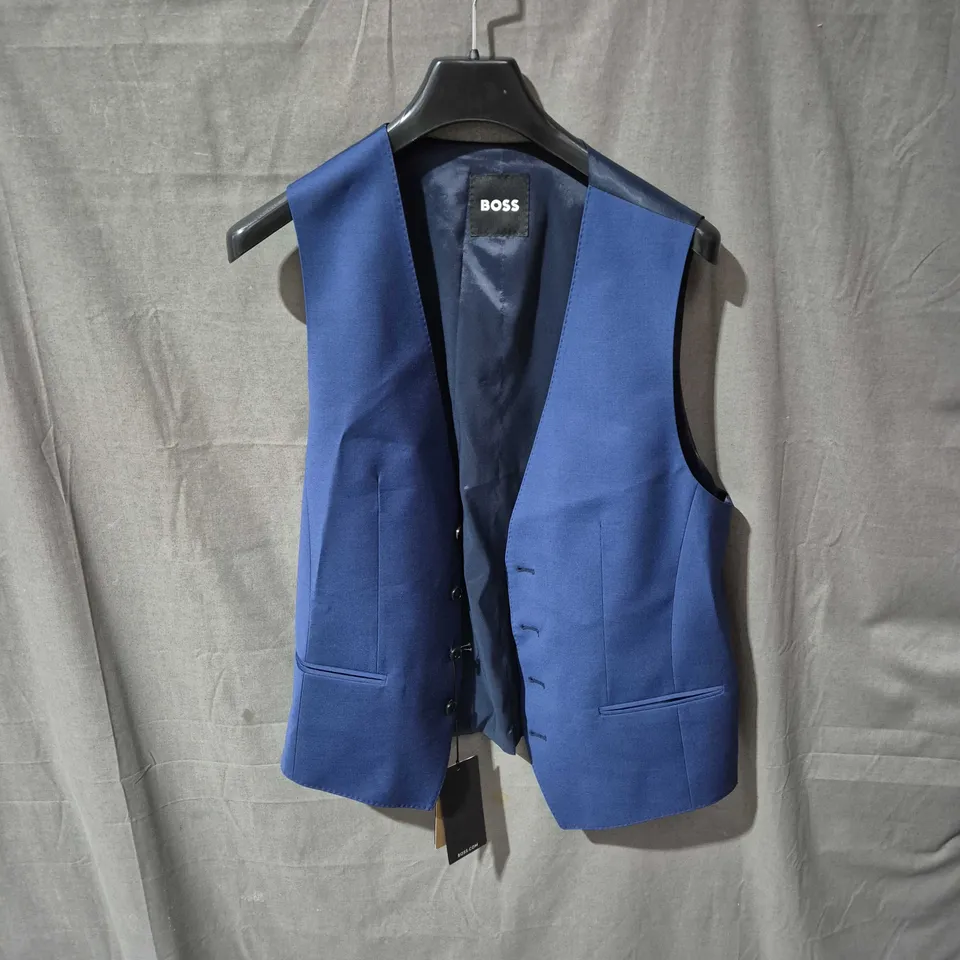 HUGO BOSS WAISTCOAT - BLUE, MEN'S, UK 38R (EU 48)