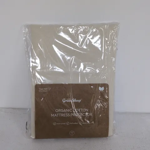 THE LITTLE GREEN SHEEP ORGANIC COTTON MATTRESS PROTECTOR – SINGLE BED, 90 X 190 CM