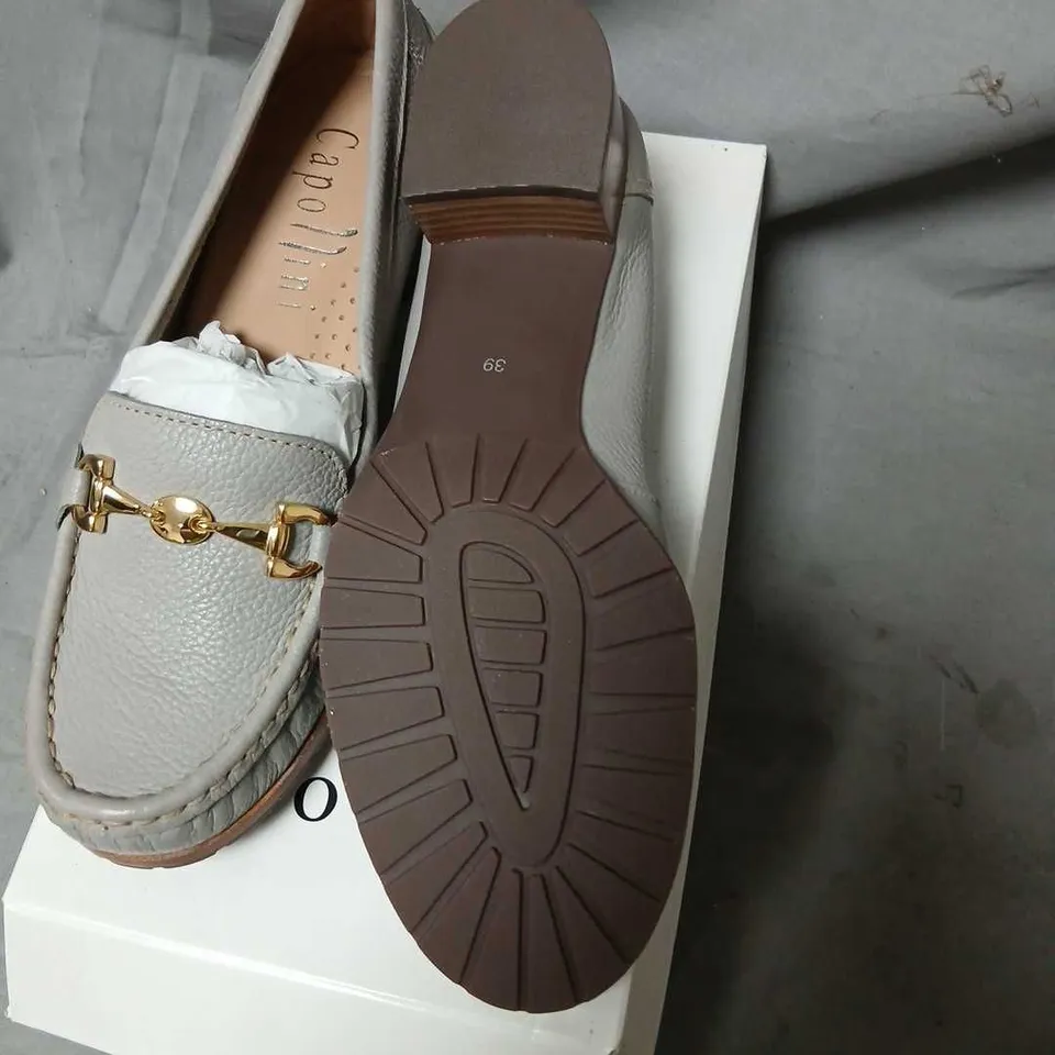 CAPOLLINI CLARA ASH LEATHER LOAFERS – UK 6 (EU 39)
