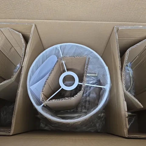 LAURA ASHLEY HEMSLEY FLOOR LAMP – ANTIQUE BRASS & IVORY, COMPLETE WITH SHADE