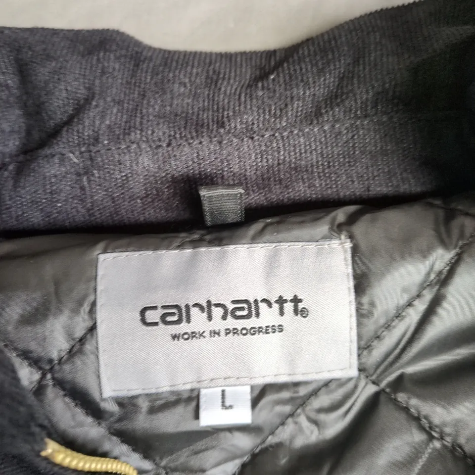 CARHARTT WIP JACKET – BLACK, MEN'S QUILTED OUTERWEAR, SIZE L