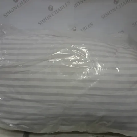 SET OF 2 UNBRANDED WHITE & LIGHT BLUE STRIPED PILLOW 