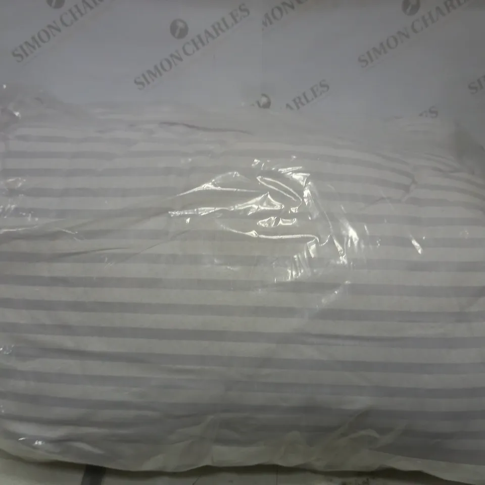 SET OF 2 UNBRANDED WHITE & LIGHT BLUE STRIPED PILLOW 