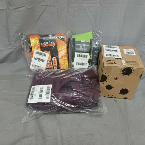 APPROXIMATELY 15 ASSORTED ITEMS TO INCLUDE LOREAL MEN EXPERT ENERGY DUO, STARTS PRESS & GLOW SPINNER, SMART SOLAR LUMISHROOMS, ETC