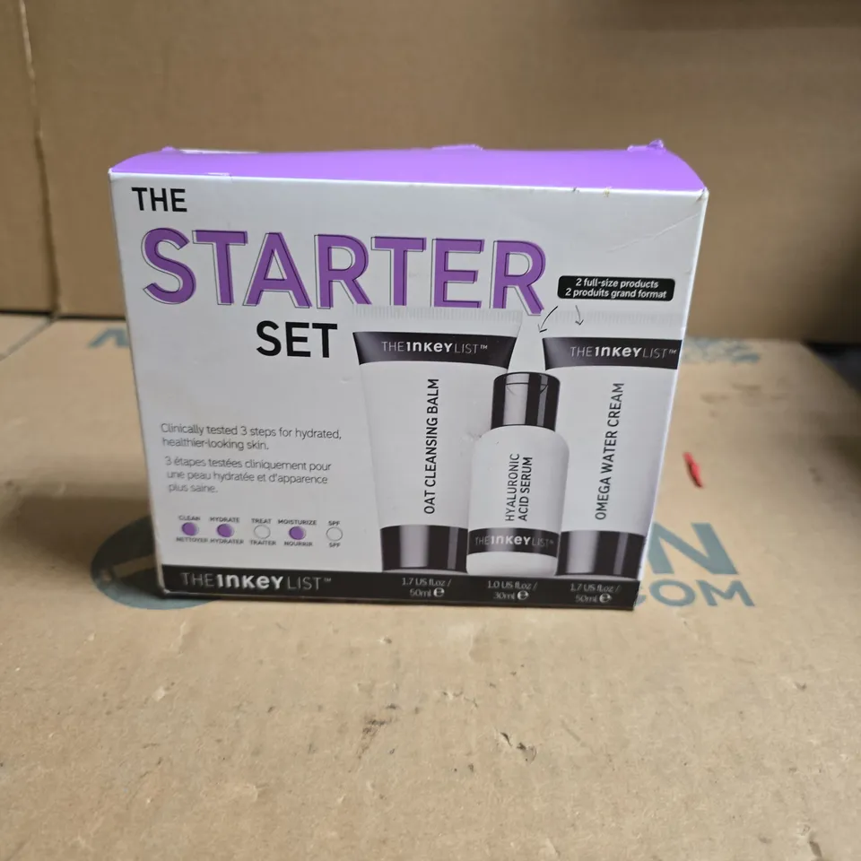THE INKEY LIST STARTER SET – SKINCARE TRIO (OAT CLEANSING BALM, HYALURONIC ACID SERUM, OMEGA WATER CREAM)