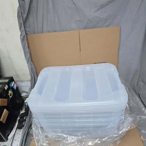 4X CLEAR STORAGE CONTAINERS 