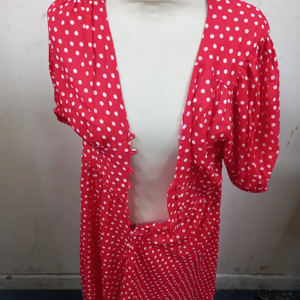 RIVER ISLAND RED DAYWEAR DRESS - 10