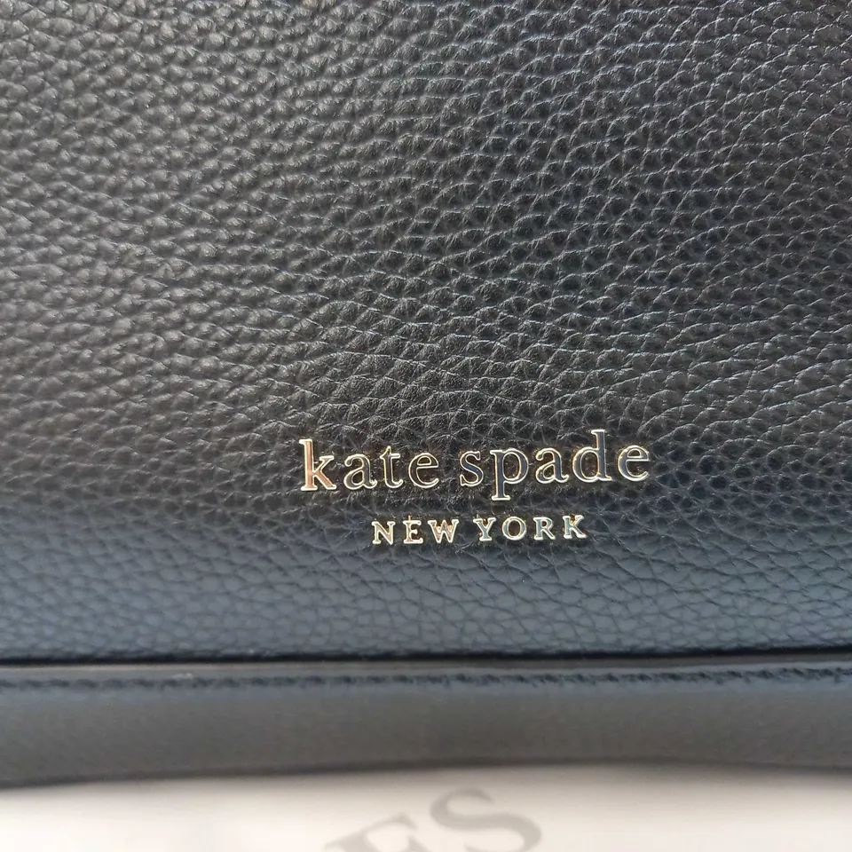 KATE SPADE PEBBLED LEATHE MEDIUM CROSSBODY BAG IN BLACK