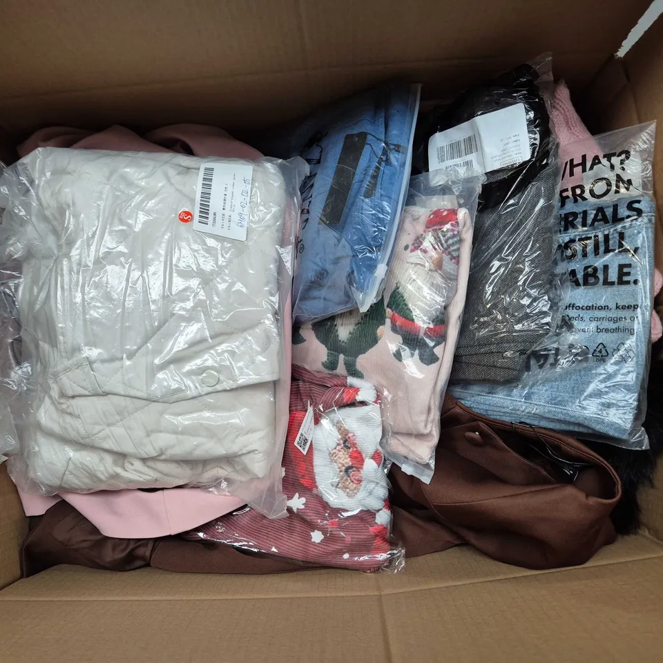 APPROXIMATELY 32 ASSORTED CLOTHING ITEMS IN VARIOUS SIZES, STYLES & COLOURS TO INCLUDE ASOS, ANEWSTA, ZANZEA, ETC - COLLECTION ONLY