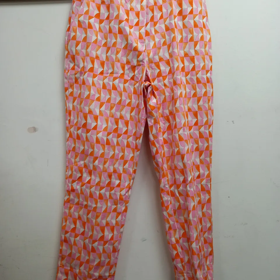 PHASE EIGHT ELYSIA TROUSERS IN PINK/ORANGE - UK 12