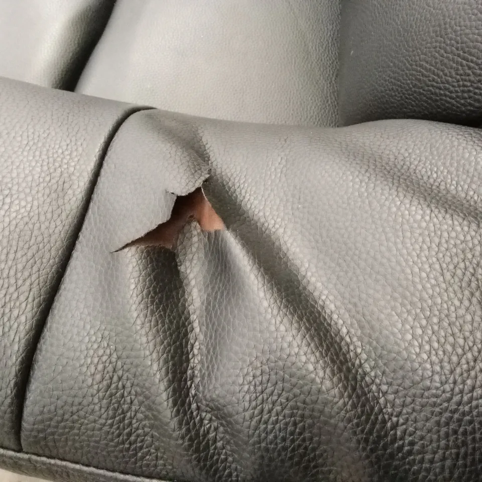 ROTHBURY LUXURY FAUX LEATHER HIGH BACK MANUAL RECLINER ARMCHAIR  - BLACK RRP £449