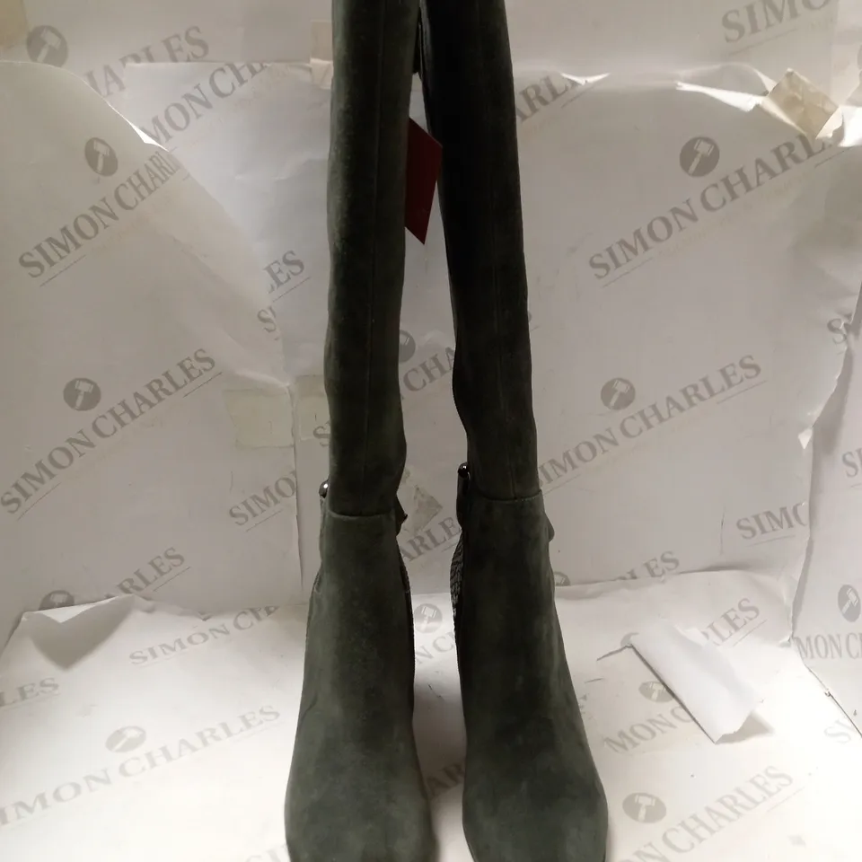 MODA IN PELLE LIZETH DARK GREY KNEE BOOTS - SIZE 5