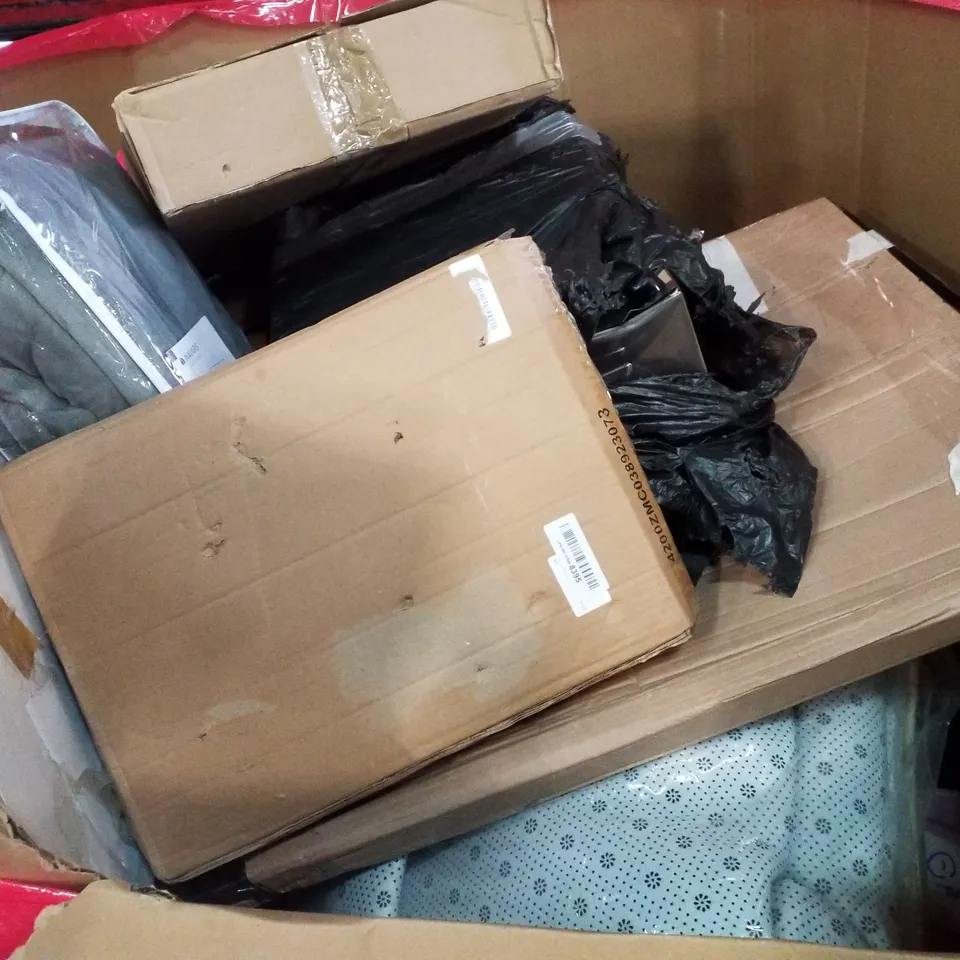 PALLET CONTAINING ASSORTED PRODUCTS INCLUDING ELECTRIC HEATING BLANKET, TOY STORAGE, CURTAIN ROD, BED RAIL, WIFI SCALE