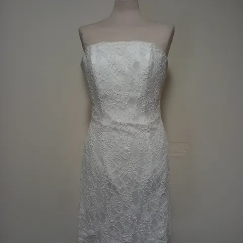 SASHA PEREZ FARAH SHORT WEDDING DRESS IN WHITE - SIZE 12 