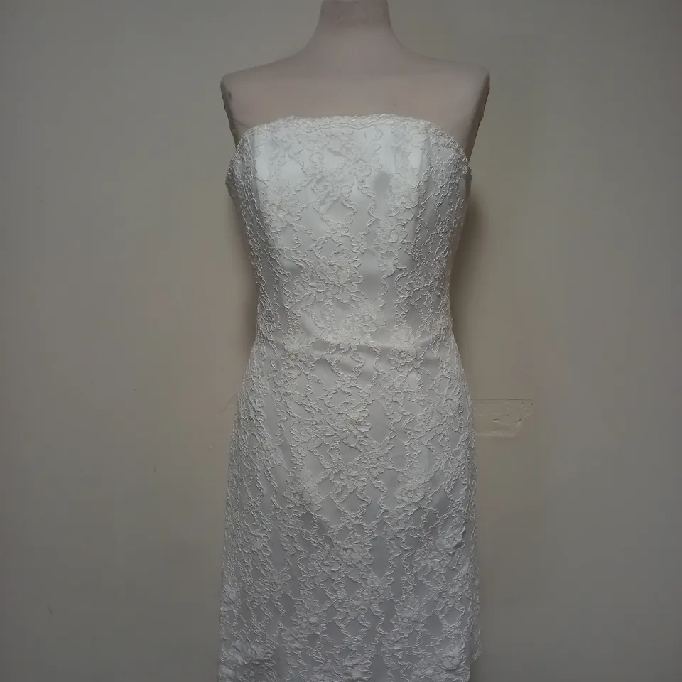 SASHA PEREZ FARAH SHORT WEDDING DRESS IN WHITE - SIZE 12 