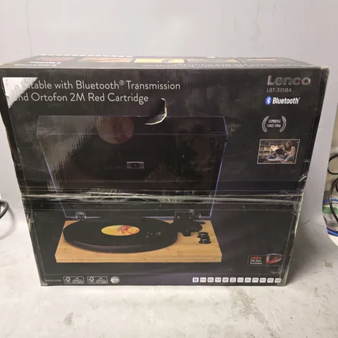 BOXED LENCO TURNTABLE WITH BLUETOOTH - LBT-335BA