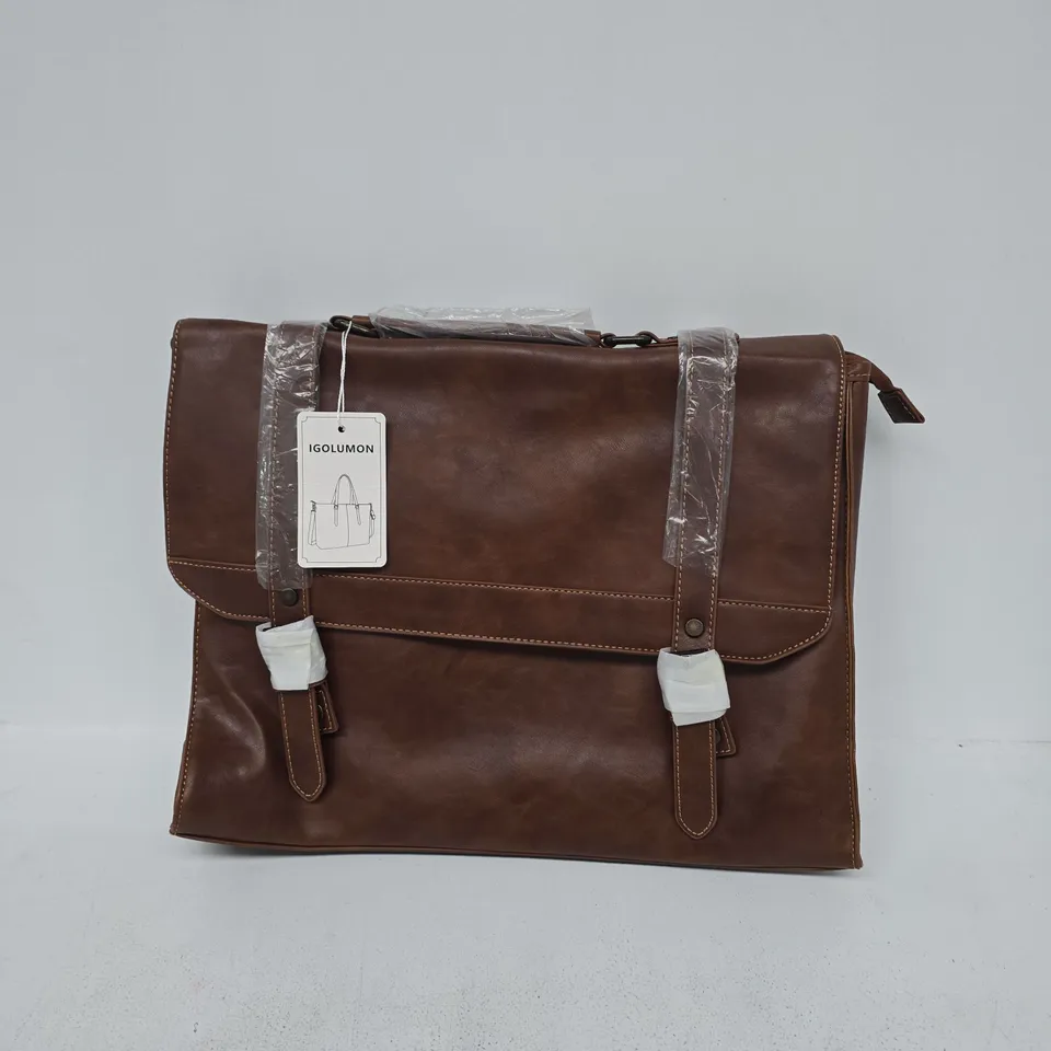 IGOLUMON LEATHER HANDBAG – BROWN, SHOULDER BAG (UK WOMEN'S ACCESSORIES)