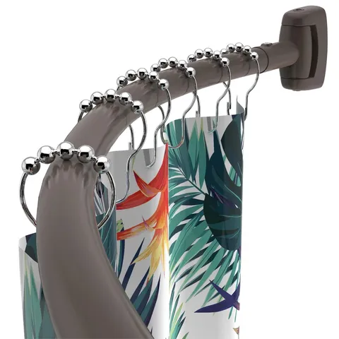 BOXED 182.88CM CURVED DRILL/SCREW SHOWER CURTAIN POLE