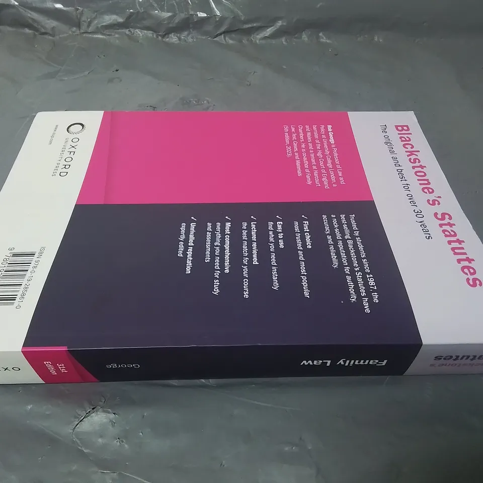 OXFORD BLACKSTONE STATUTES ON FAMILY LAW 31ST EDITION ROB GEORGE