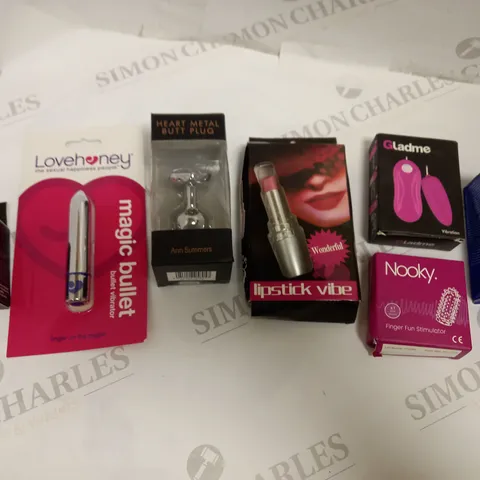 LOT OF APPROXIMATELY 25 ASSORTED SMALL SEX TOYS & ACCESSORIES