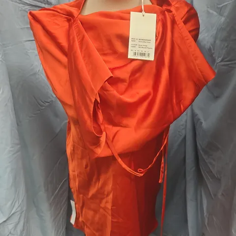 OMNES RIVIERA MAXI DRESS – BRICK ORANGE, UK 10